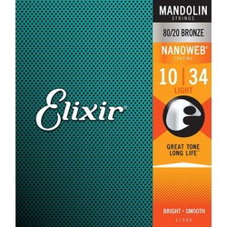 Струны Elixir Mandolin 80/20 Bronze NW Light 10-34