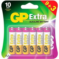 Аккумулятор / батарейка GP Extra Alkaline 12xAA (9+3)