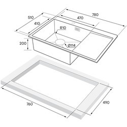 Кухонная мойка Paulmark Elde 780x510 L