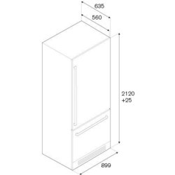 Встраиваемый холодильник Bertazzoni REF90PIXL