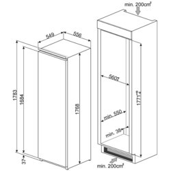 Встраиваемая морозильная камера Smeg SD 7220FND2P1