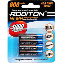 Аккумулятор / батарейка Robiton 4xAAA 600 mAh