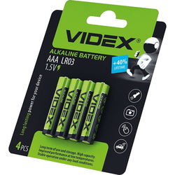 Аккумулятор / батарейка Videx 4xAAA Alkaline