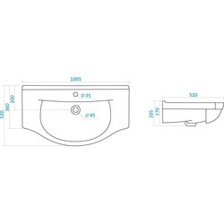 Тумба под умывальник STYLELINE Iris 100