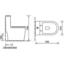 Унитаз Santiline SL-5019 (черный)