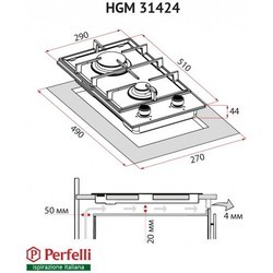 Варочная поверхность Perfelli HGM 31424 I