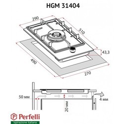 Варочная поверхность Perfelli HGM 31404 I