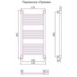 Полотенцесушитель Sunerzha Bogema Plus 400x800