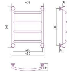 Полотенцесушитель Sunerzha Galant Plus 400x500