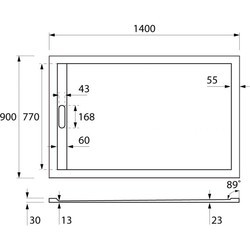 Душевой поддон Cezares TRAY-AS-AH-120/80-30-W