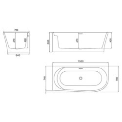 Ванна BelBagno BB410 150x78