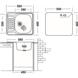 Кухонная мойка Ukinox Comfort CO 580.480