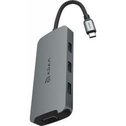 Картридер / USB-хаб ADAM Elements CASA Hub A08 (серый)