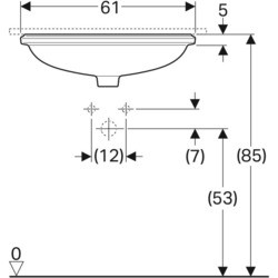 Умывальник Geberit VariForm 61 500756012