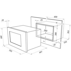 Встраиваемая микроволновая печь Akpo MEA 92508 SEA02 BL