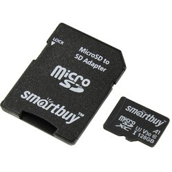Карта памяти SmartBuy microSDXC Class 10 UHS-I U3 V30 A1 128Gb