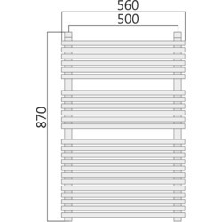 Полотенцесушитель Benetto Varmo 500x841