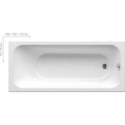 Ванна Ravak Chrome Slim 150x70 (белый)