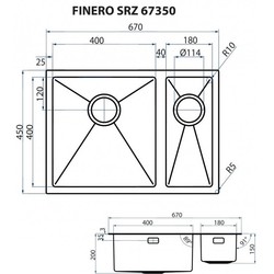 Кухонная мойка Minola Finero SRZ 67350
