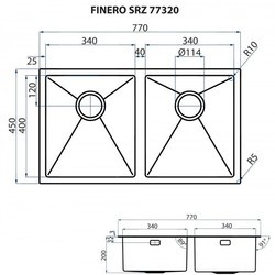 Кухонная мойка Minola Finero SRZ 77320