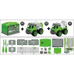 Конструктор DIY Spatial Creativity Garbage Truck and Dump Truck LM9048-1A