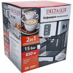 Кофеварка Delta Lux DE-2001 (нержавеющая сталь)