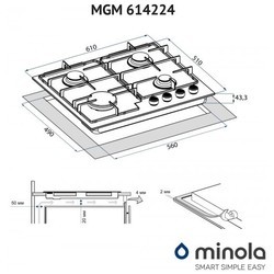 Варочная поверхность Minola MGM 614224 BL