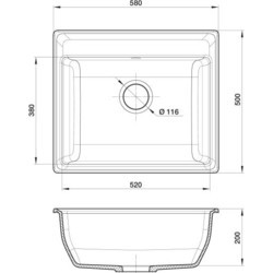 Кухонная мойка GranFest Vertex GF-V-580 (песочный)