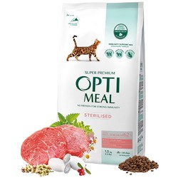 Корм для кошек Optimeal Adult Sterilised with Beef 10 kg