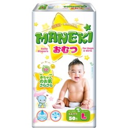 Подгузники Maneki Ultrathin Diapers L / 50 pcs