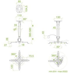 Крепление для проектора ErgoFount BPME-18S