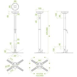 Крепление для проектора ErgoFount BPM-16-02M