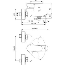 Смеситель Ideal Standard Cerafine BC500AA