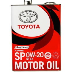 Моторное масло Toyota Motor Oil 0W-20 SP/GF-6A Synthetic 4L
