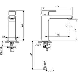 Смеситель Ideal Standard Edge A7108AA