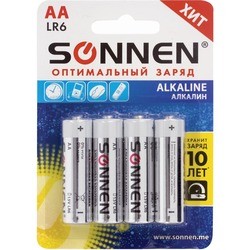 Аккумулятор / батарейка SONNEN Alkaline 4xAA