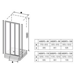 Душевая кабина Ravak Supernova ASDP3/APSS 80x80