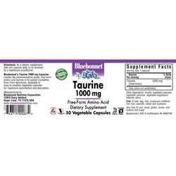 Аминокислоты Bluebonnet Nutrition Taurine 1000 mg 50 cap