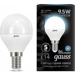 Лампочка Gauss LED G45 9.5W 4100K E14 105101210 10pcs