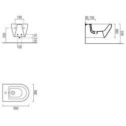 Биде GSI ceramica Kube 8965111