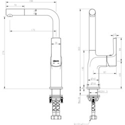 Смеситель Lemark Ursus LM7205BL (черный)