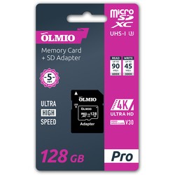 Карта памяти OLMIO microSDXC V30 UHS-I U3 128Gb