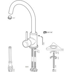 Смеситель IKEA Glypen 504.423.93