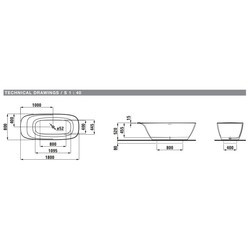 Ванна Laufen Ino 180x80 H2303020000001