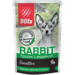 Корм для кошек Blitz Sensitive Raddit/Turkey 0.085 kg