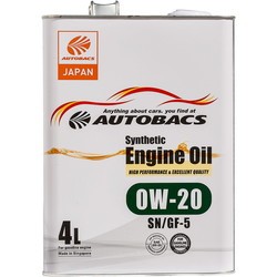 Моторное масло Autobacs Synthetic Engine Oil 0W-20 SN/GF-5 4L