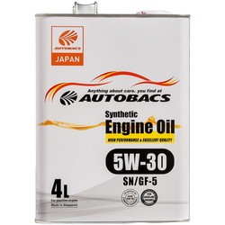 Моторное масло Autobacs Synthetic Engine Oil 5W-30 SN/GF-5 4L