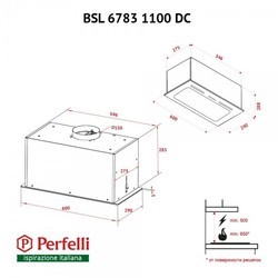 Вытяжка Perfelli BSL 6783 BL 1100 DC