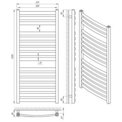 Полотенцесушитель LARIS Atlant CHM16 500x1200