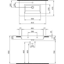 Тумба под умывальник Devit Up 80 0W21120W